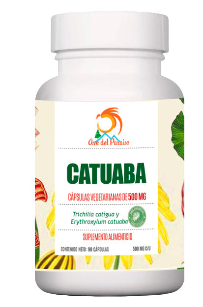 Catuaba, 90 cápsulas de 500 MG I Apoyo para mejorar la libido y tratar la disfunción