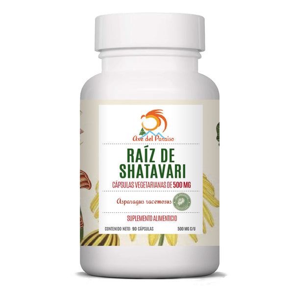 Raíz de Shatavari Orgánica, 90 Capsulas de 500 MG - Acai Berry Orgánico
