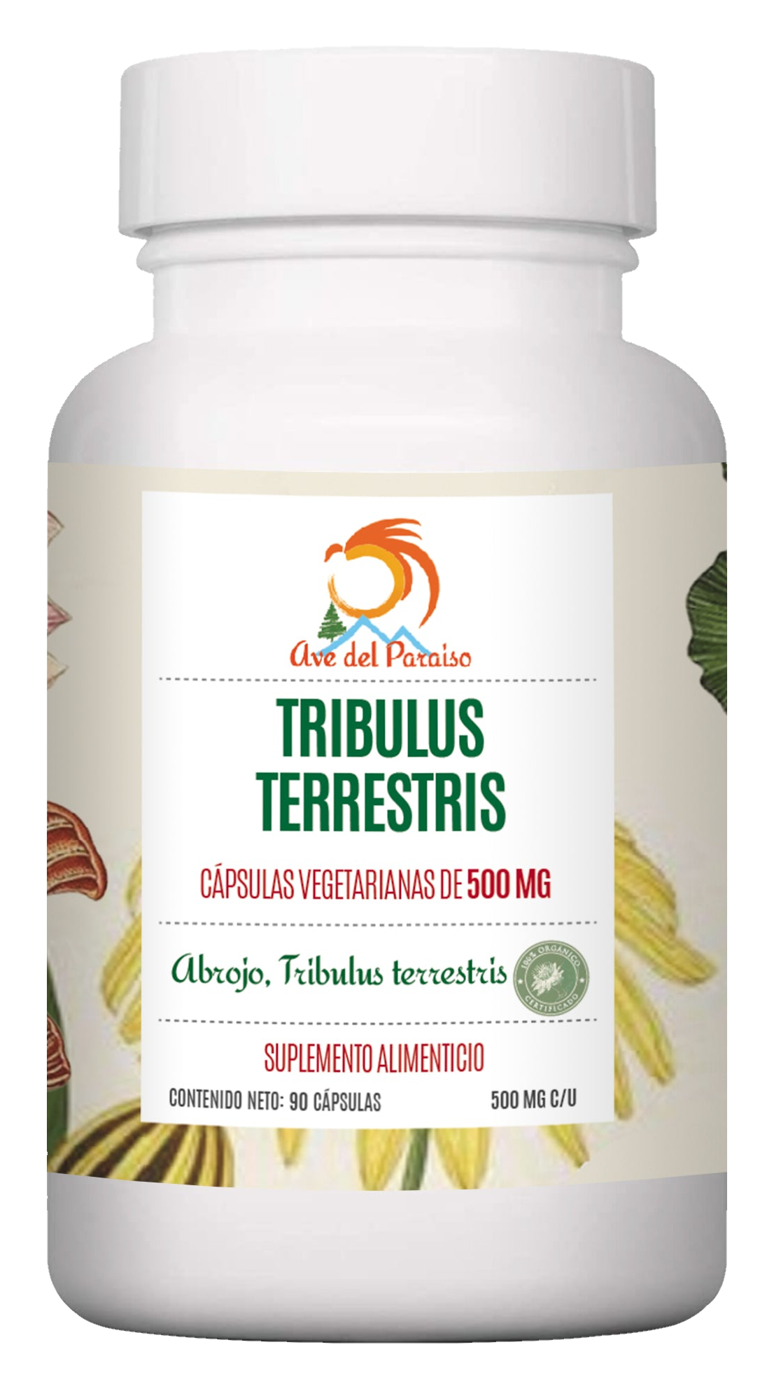 Tribulus Terrestris 90 cápsulas de 500 MG - resistencia masculina, próstata y libido