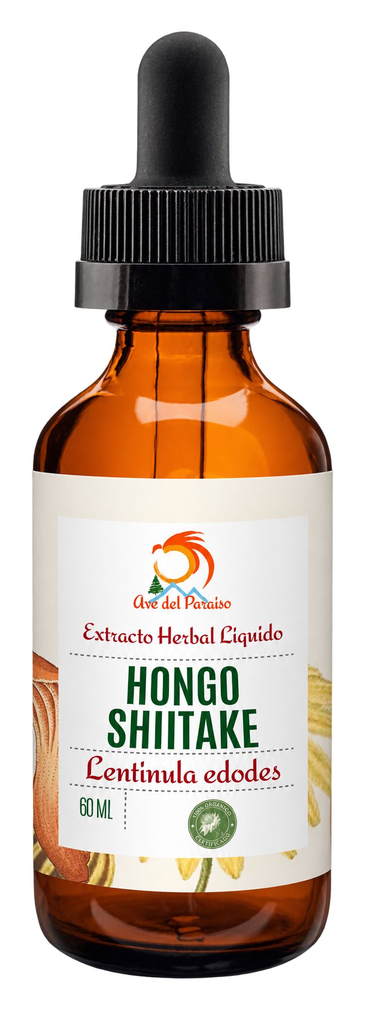 Hongo Shiitake, Extracto Orgánico 60ml